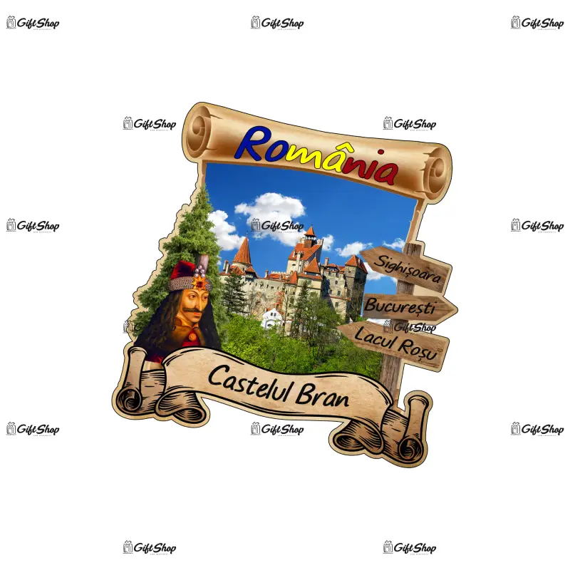 Castelul bran, vlad tepes, romania, magnet papirus, model mgs 210